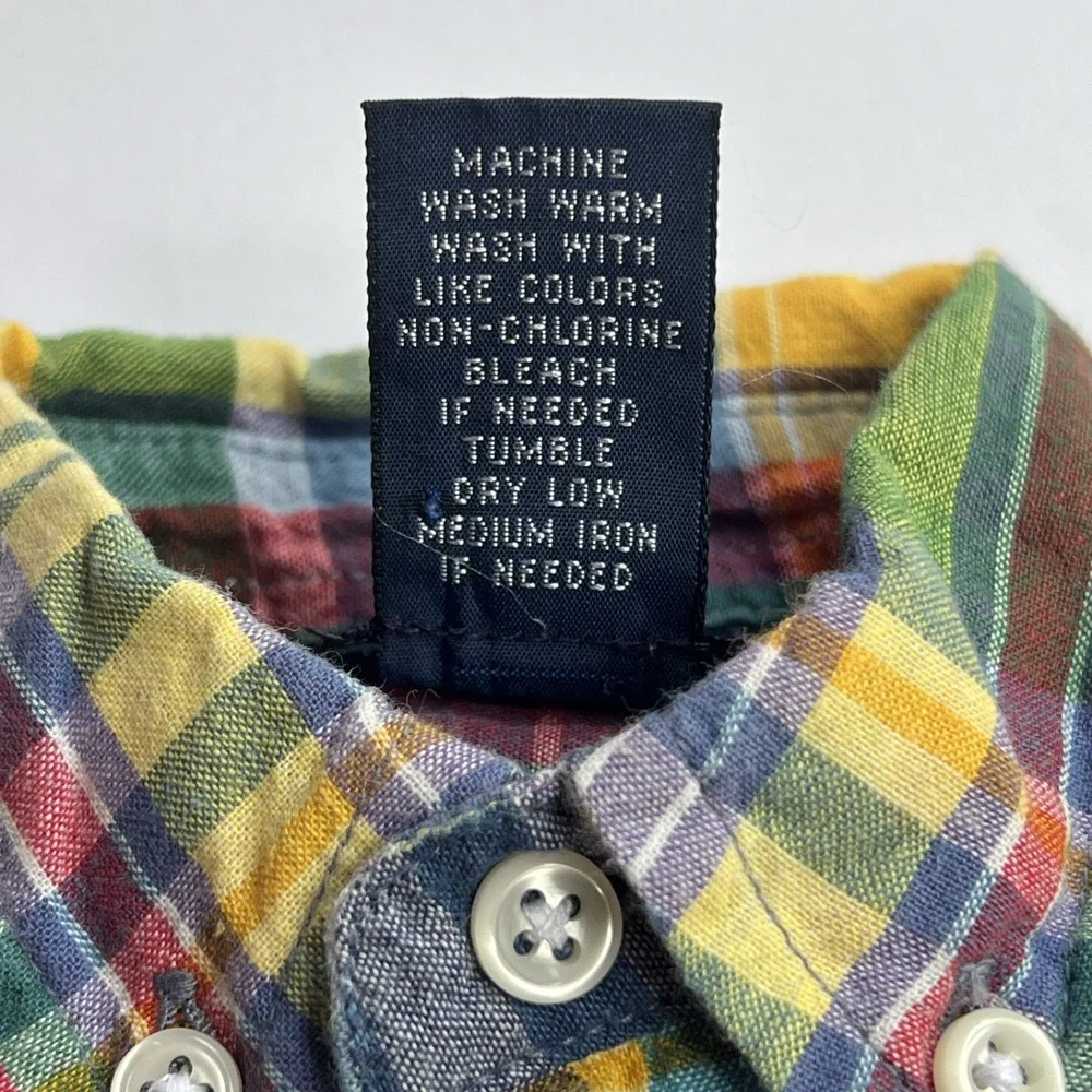Ralph Lauren Plaid One Piece Romper Baby Boy Sz 9M Preppy Spring Summer Beach